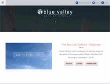 Tablet Screenshot of bluevalleybaptist.org